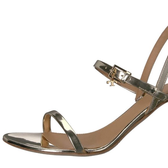 TORY BURCH * $328 * Penelope Slingback Sandal Gold Strappy Prom Formal 9 9.5 - Picture 8 of 16